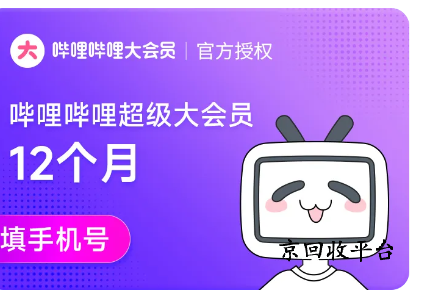 嗶哩嗶哩大會員卡回收價(jià)格